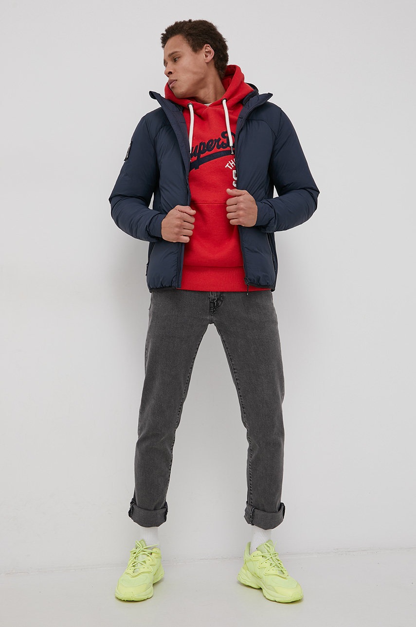 

Пухова куртка Superdry чоловіча колір синій зимова