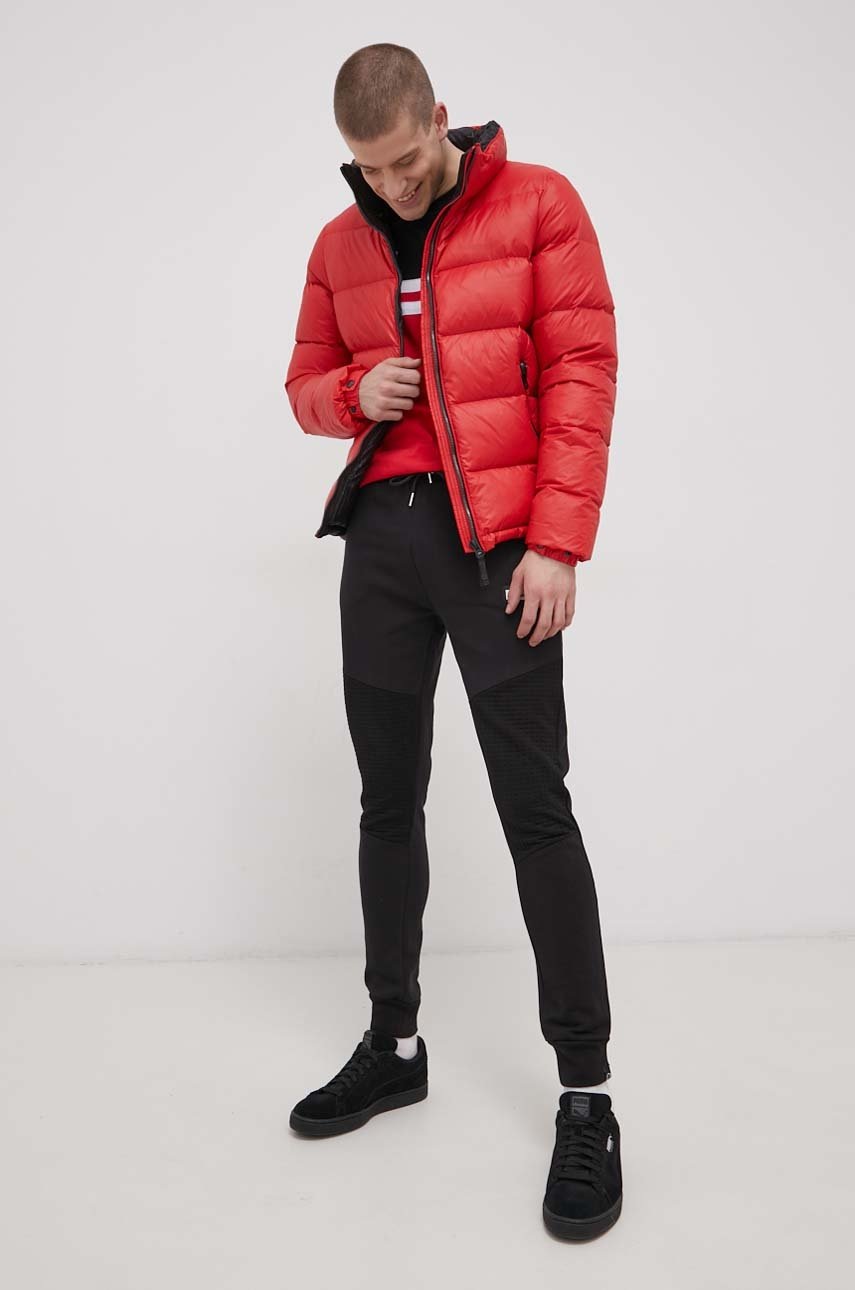 

Пуховая куртка Superdry мужская цвет красный зимняя