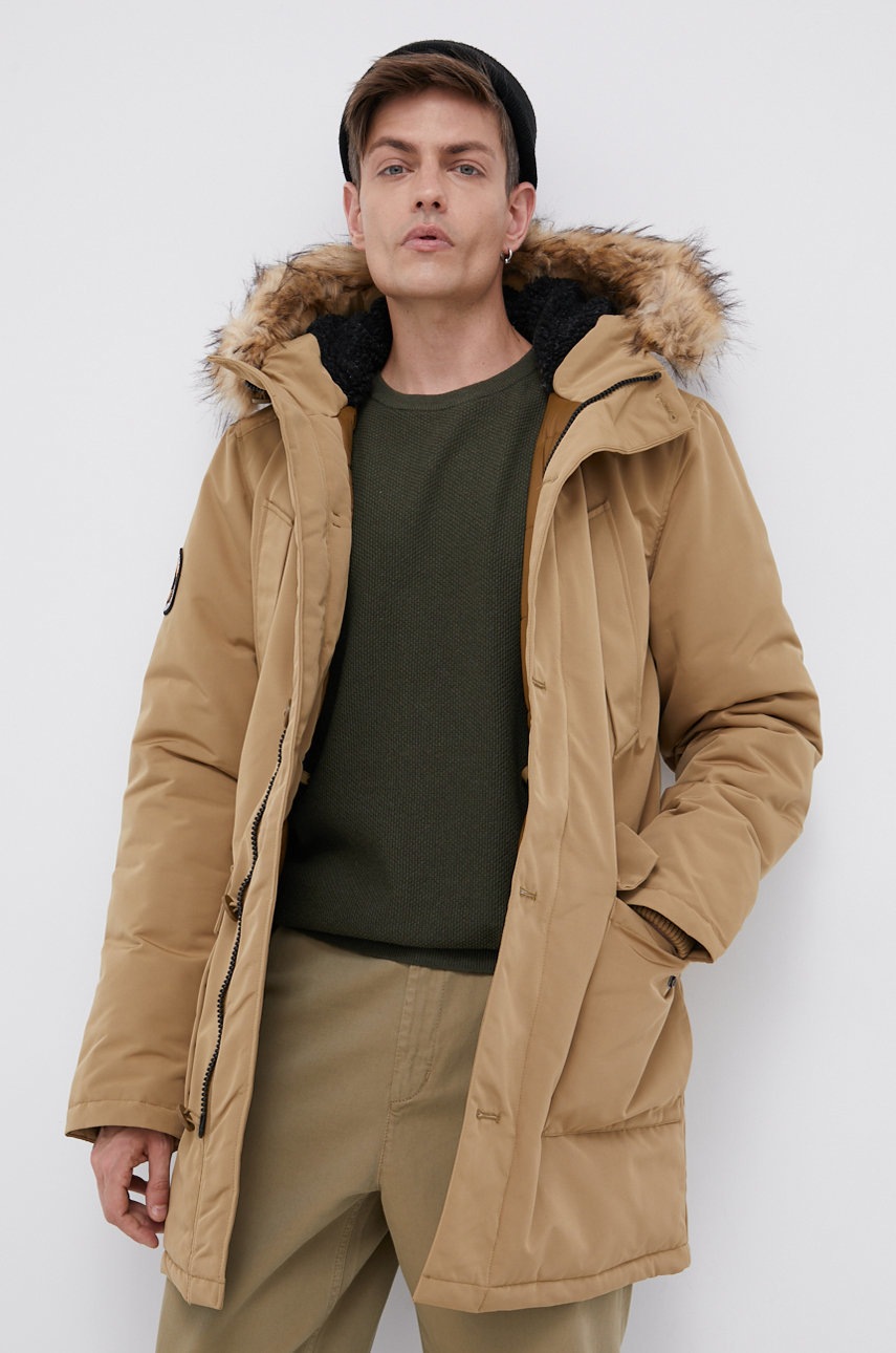 

Парка Superdry мъжко в зелено с преходна изолация, Зелен