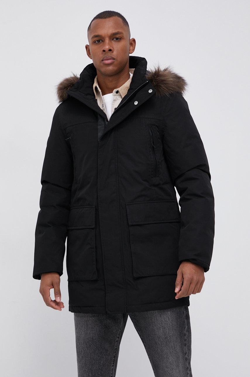 

Пуховая куртка Superdry мужская цвет чёрный зимняя