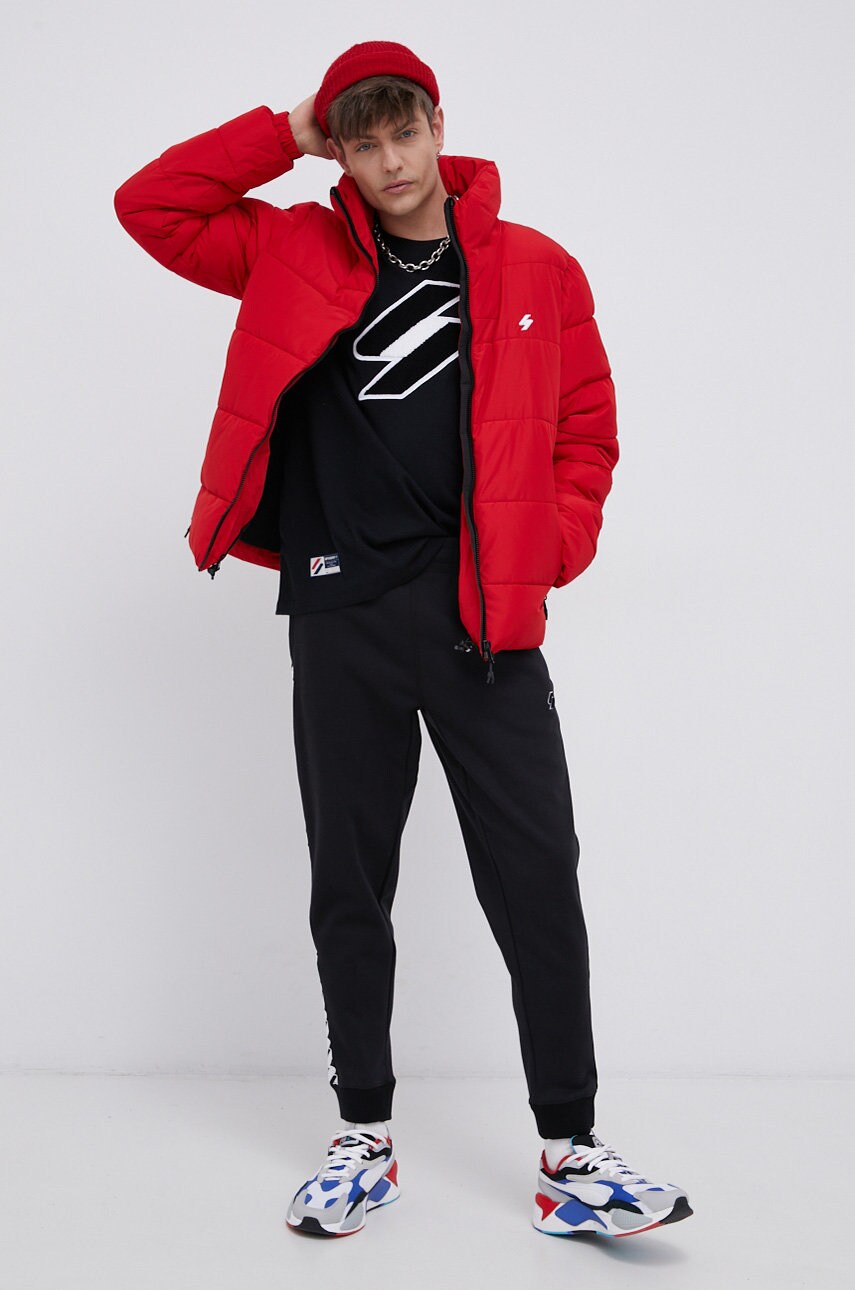 

Куртка Superdry чоловіча колір червоний зимова