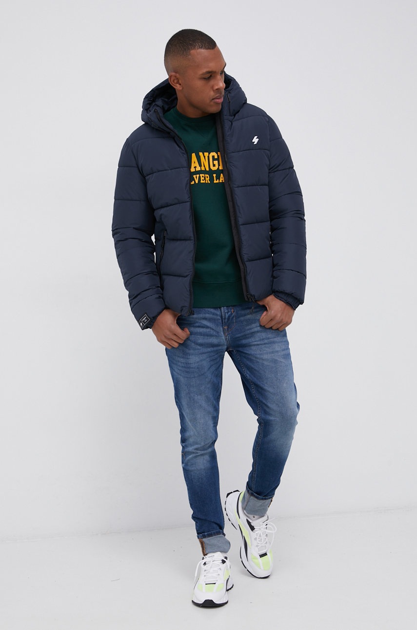 

Куртка Superdry мужская цвет синий зимняя