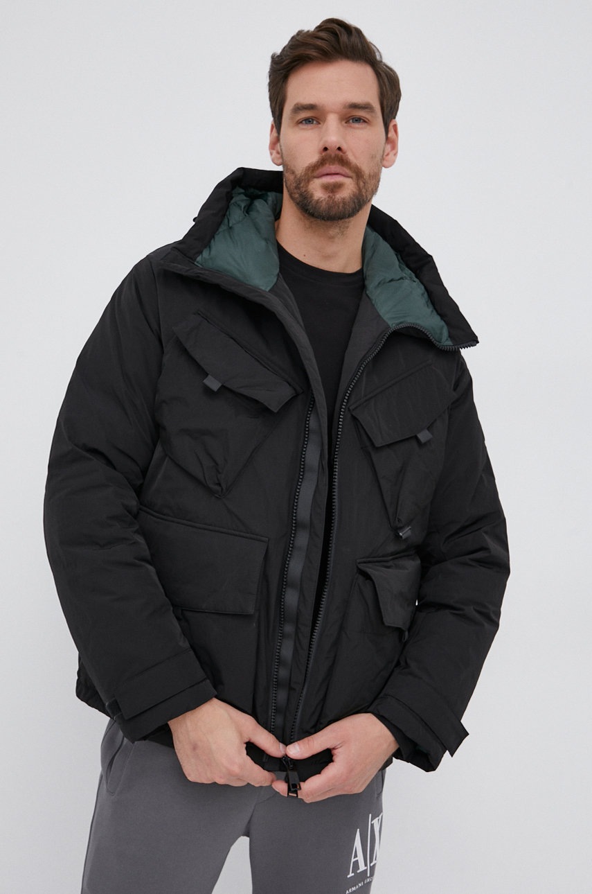 

Armani Exchange - Пухено яке, Черен