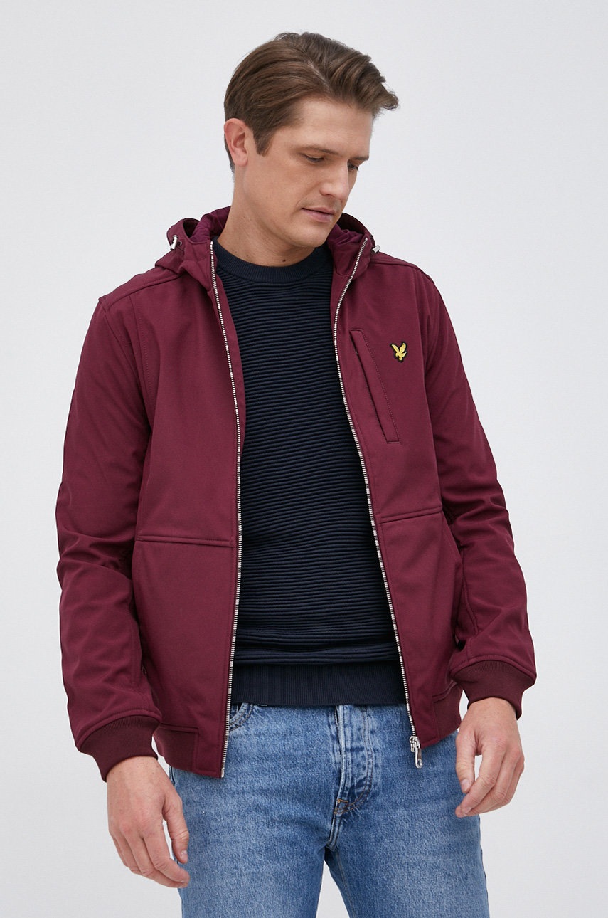

Куртка Lyle & Scott мужская цвет бордовый переходная