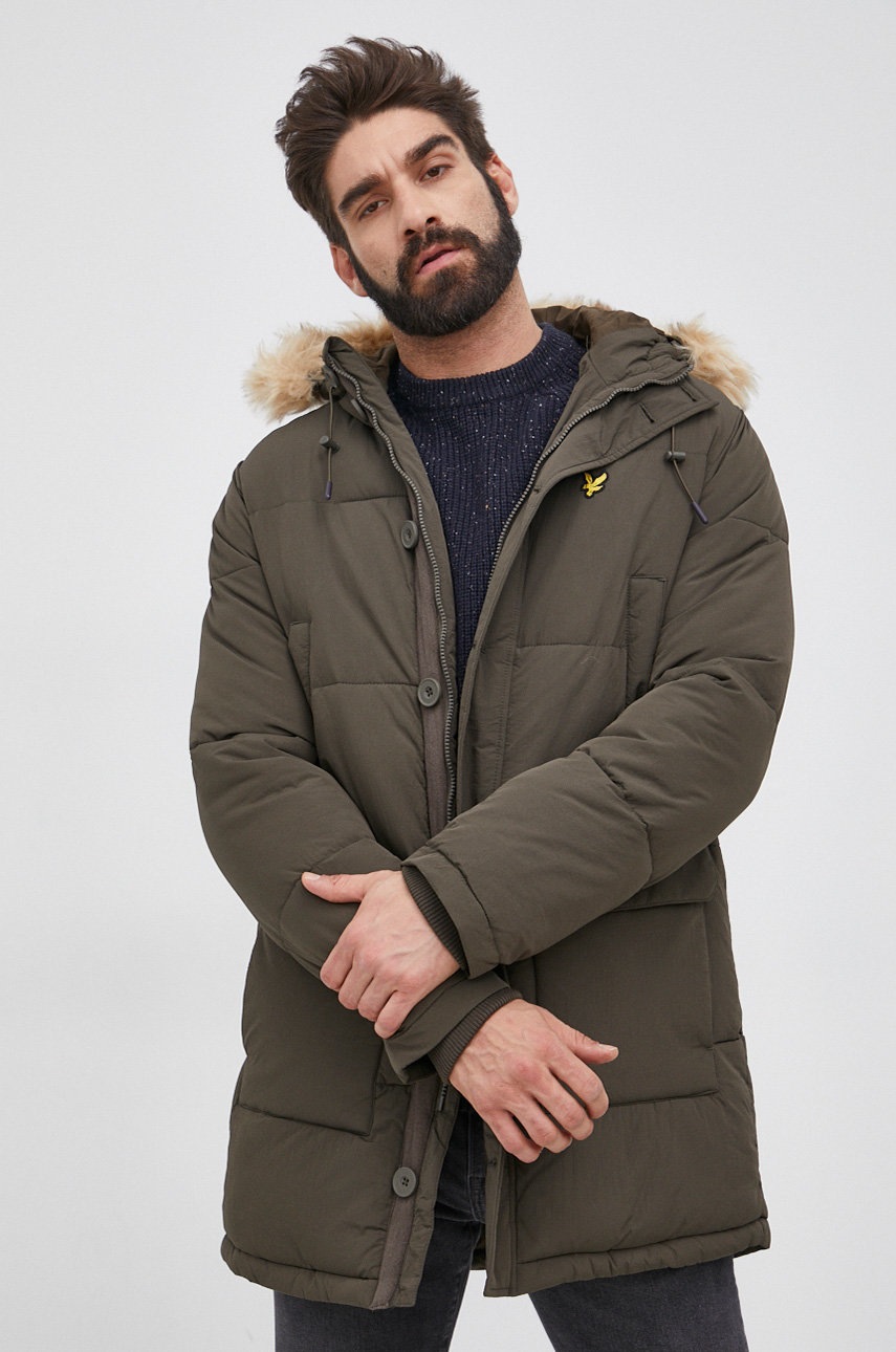 

Яке Lyle & Scott мъжко в зелено със зимна изолация, Зелен