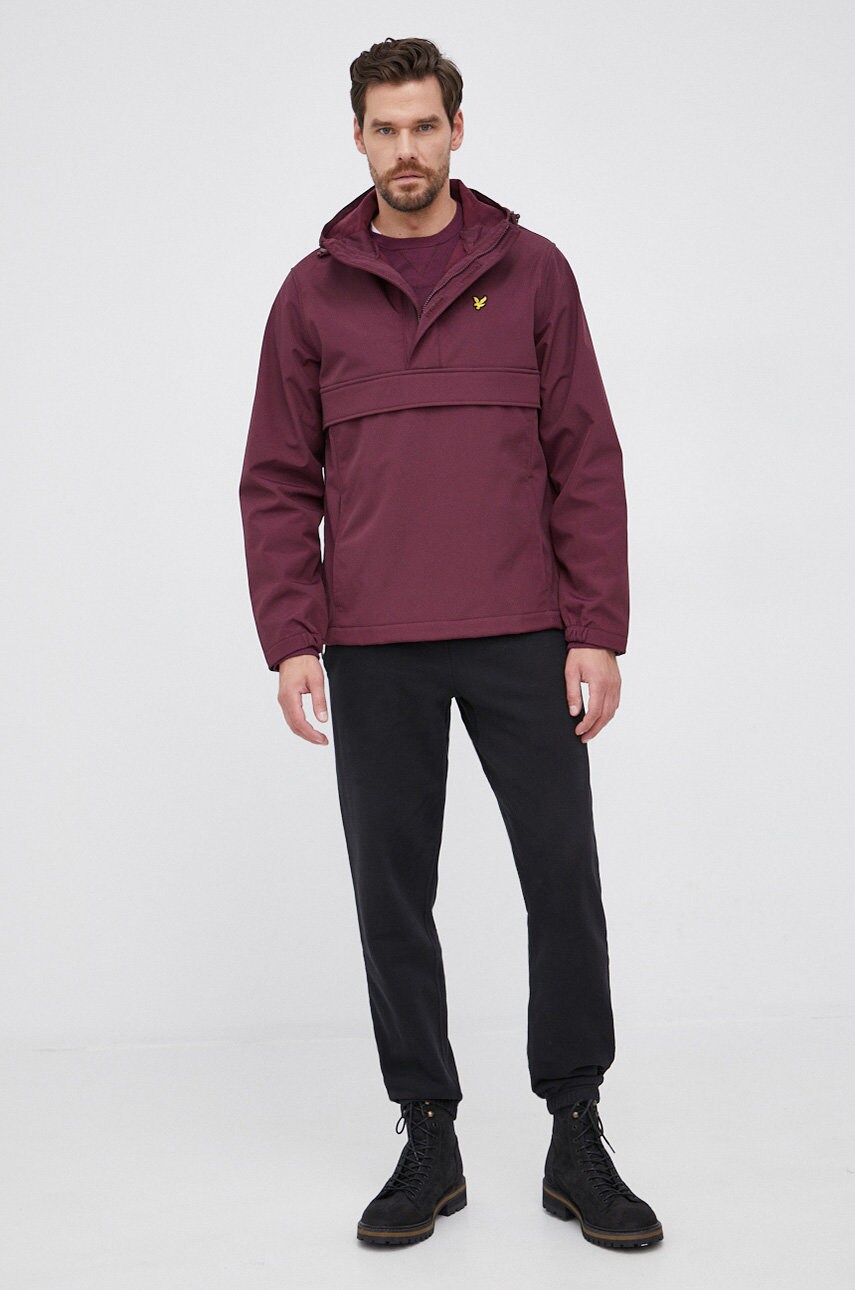 Lyle & scott geacă bărbați, culoarea violet, de tranzitie