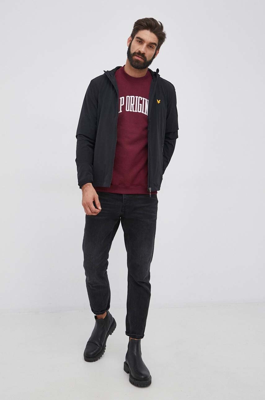 

Куртка Lyle & Scott чоловіча колір чорний перехідна