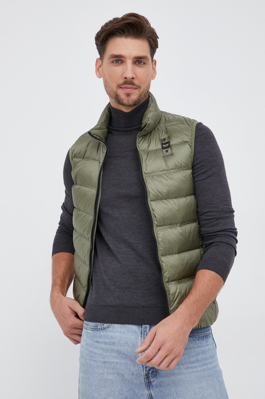 Blauer Vestă de puf bărbați, culoarea verde, de tranzitie