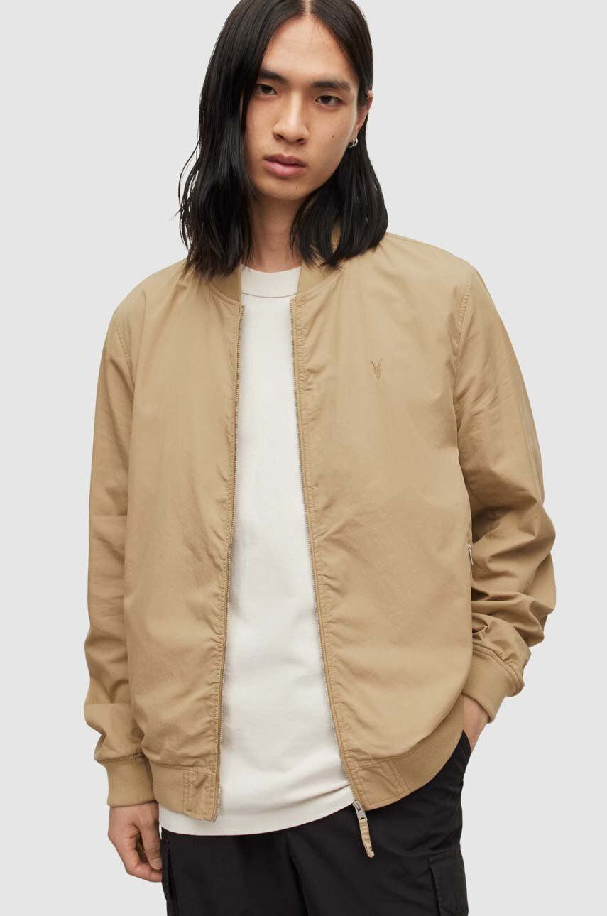 Allsaints Geaca Bomber Barbati, Culoarea Bej, De Tranzitie