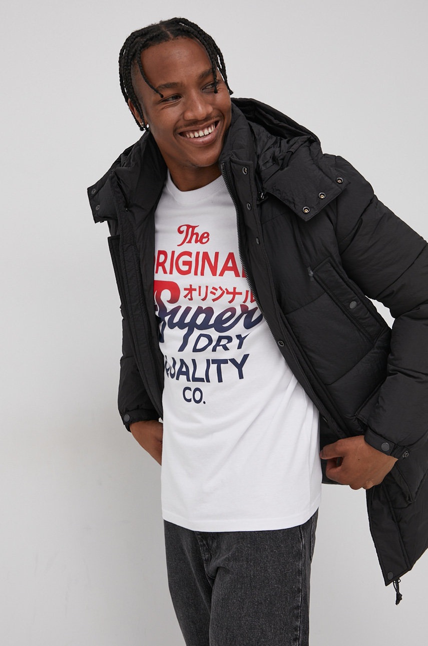 

Куртка Superdry мужская цвет чёрный зимняя