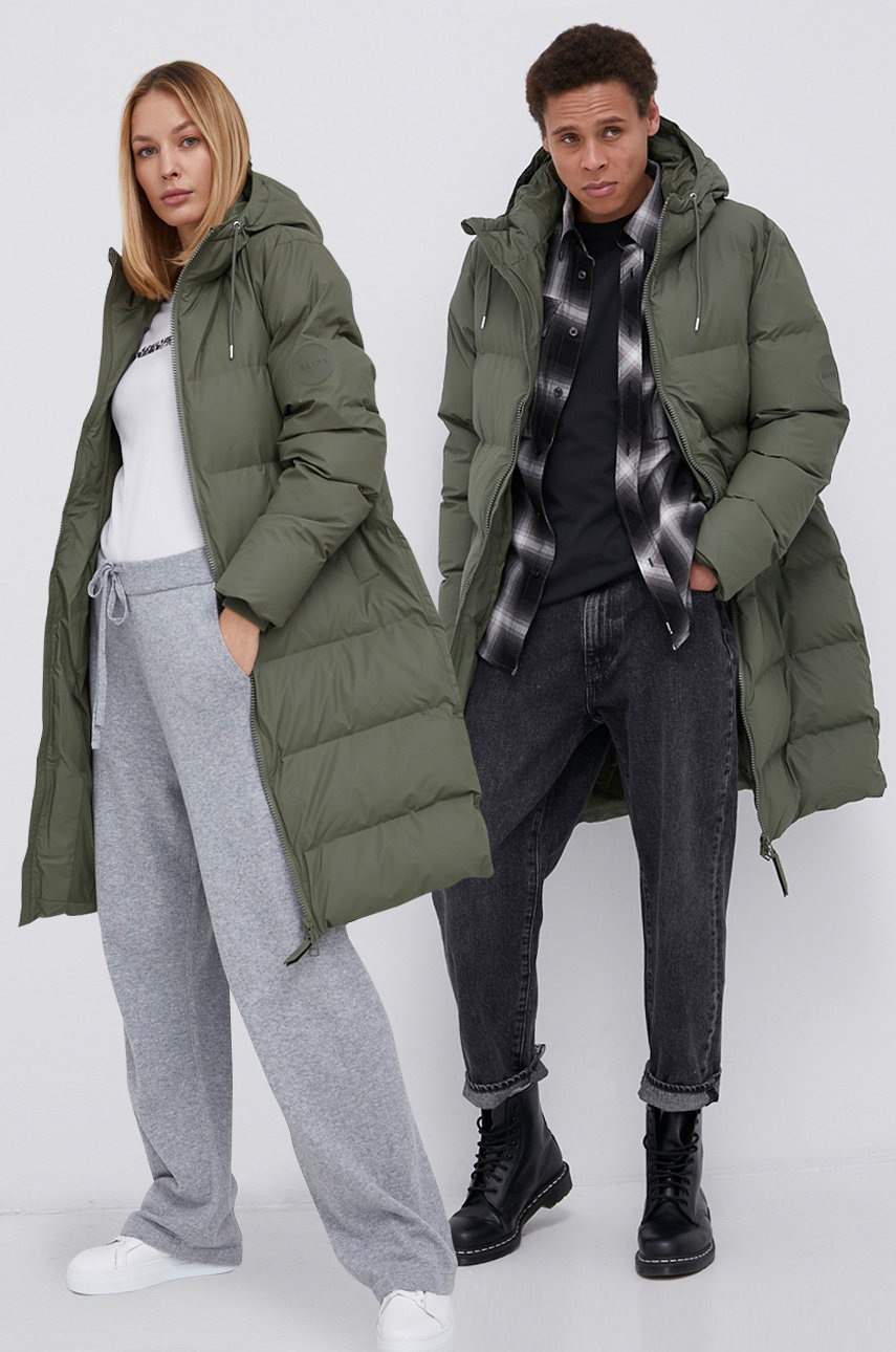 

Rains - Яке 1524 Hooded Puffer Coat, Зелен