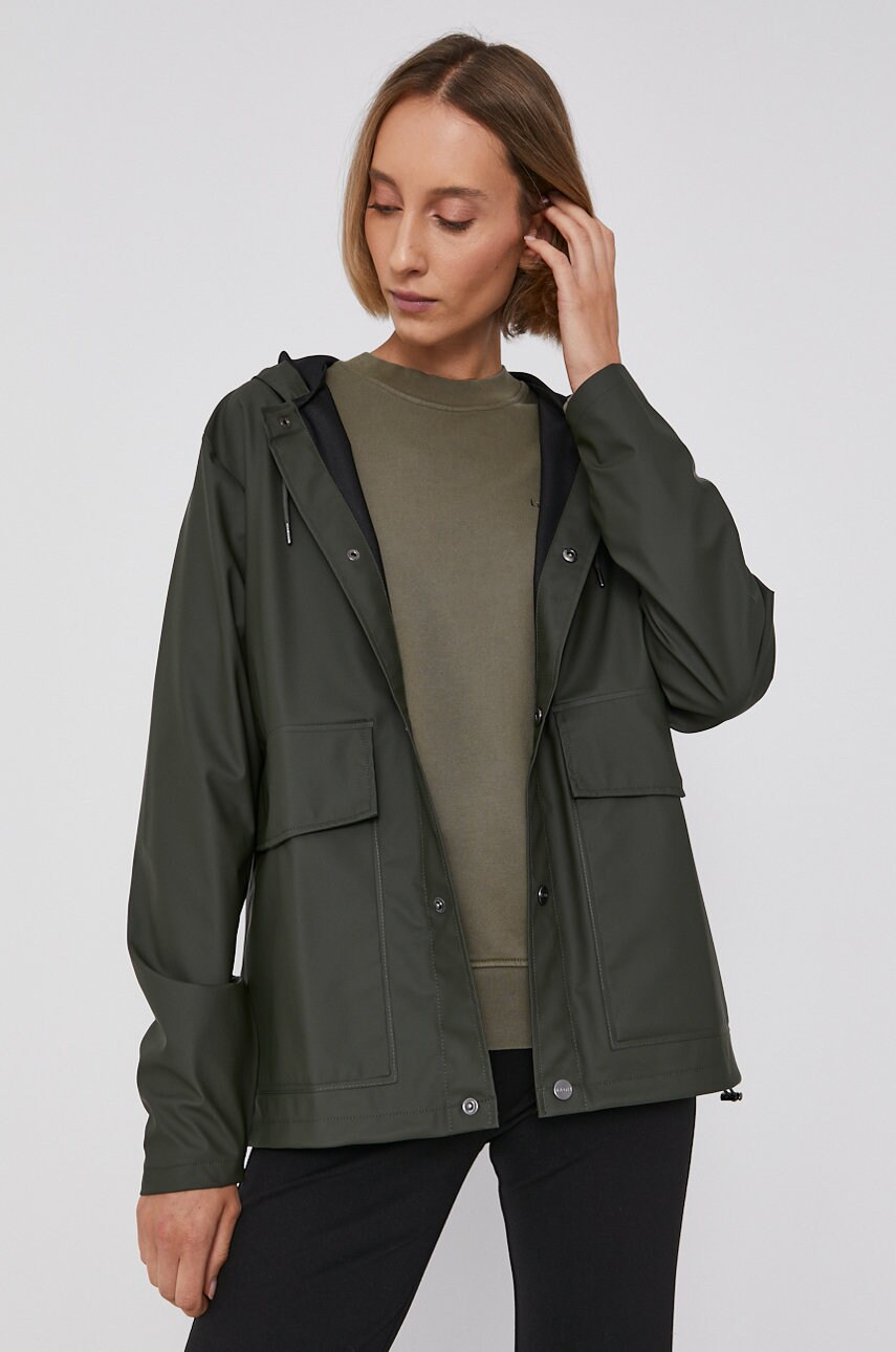 

Дощовик Rains колір зелений перехідна oversize