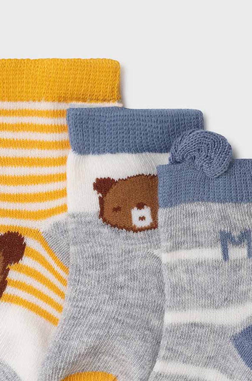 

Дитячі шкарпетки Mayoral Newborn (3-Pack) колір сірий