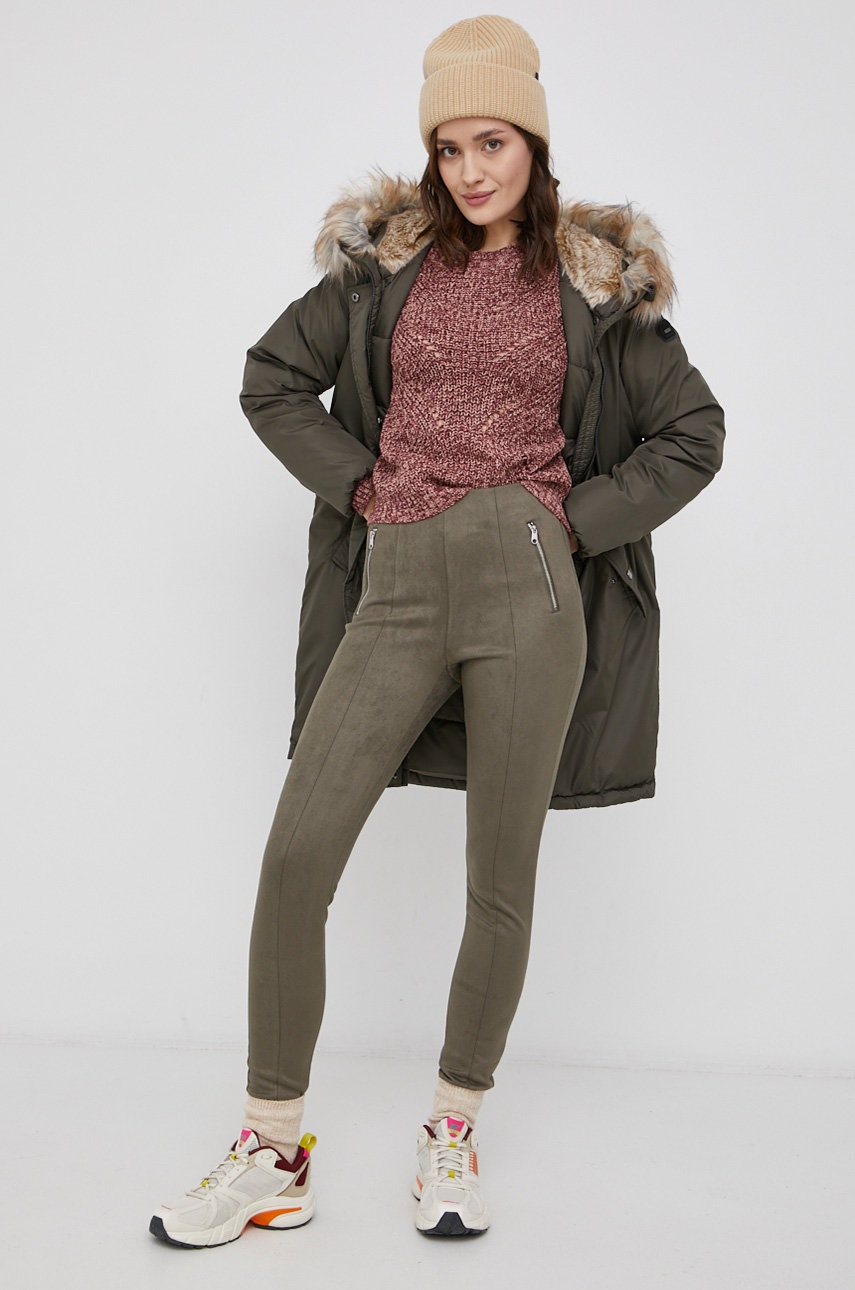 

Штани Vero Moda жіночі колір зелений