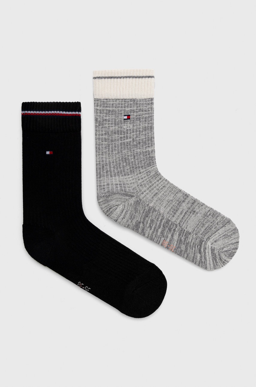 

Чорапи Tommy Hilfiger дамски в сиво, Сив