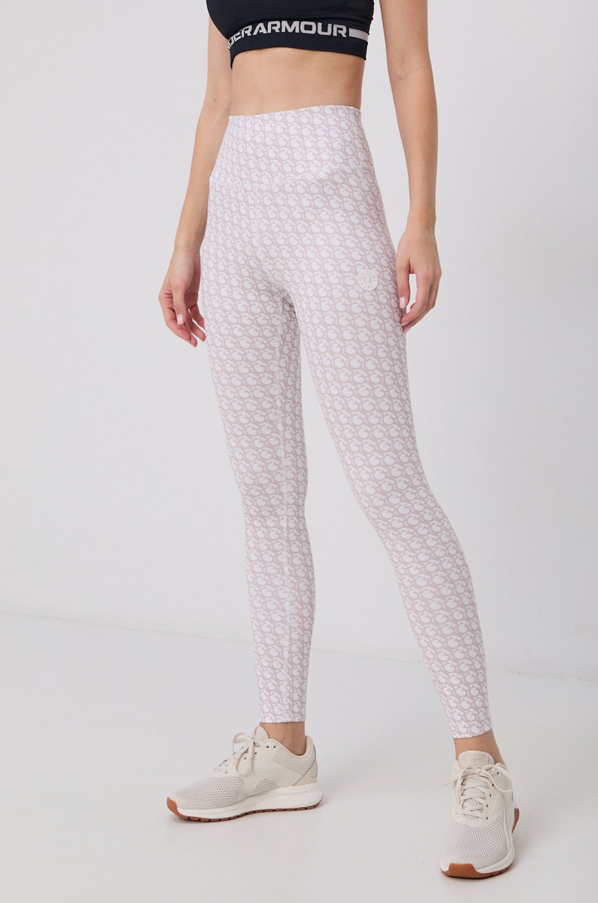 Guess Legginsy damskie kolor szary wzorzyste