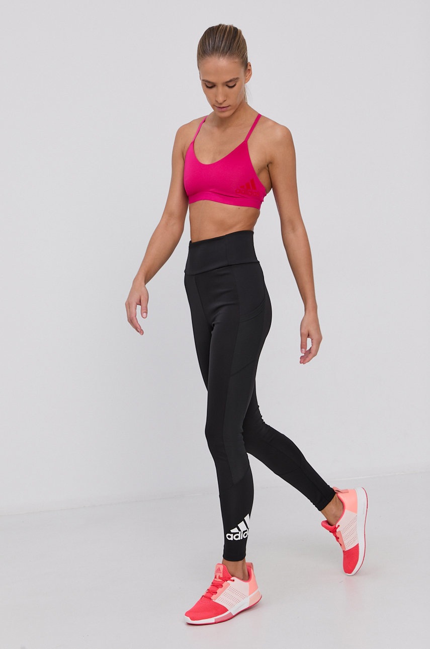 

Леггинсы adidas GL4028 женские цвет чёрный гладкие