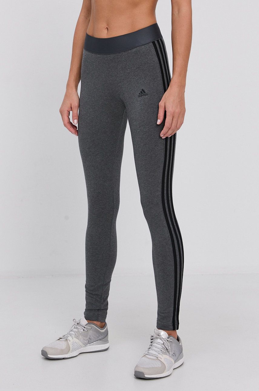 Adidas Colanti femei culoarea gri material neted