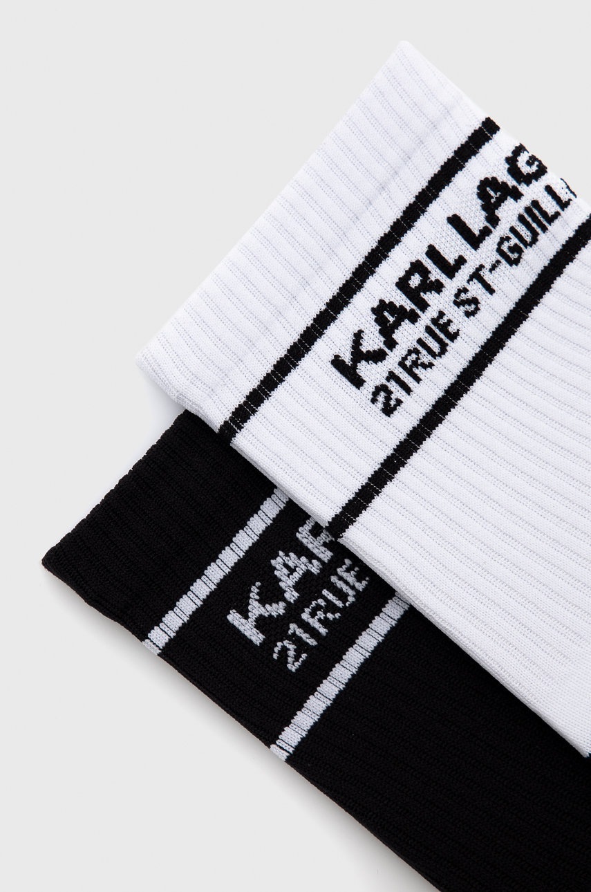 

Шкарпетки Karl Lagerfeld (2-pack) жіночі колір чорний