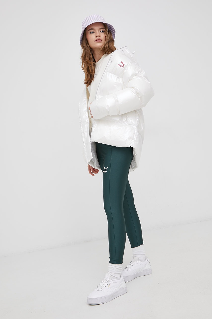 

Легінси Puma 531610 жіночі колір зелений гладкі