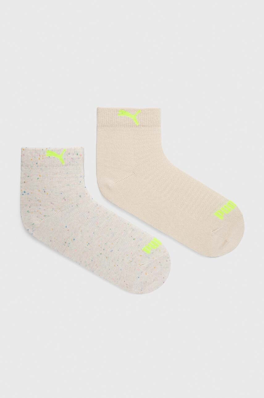 

Шкарпетки Puma 2-pack жіночі колір бежевий