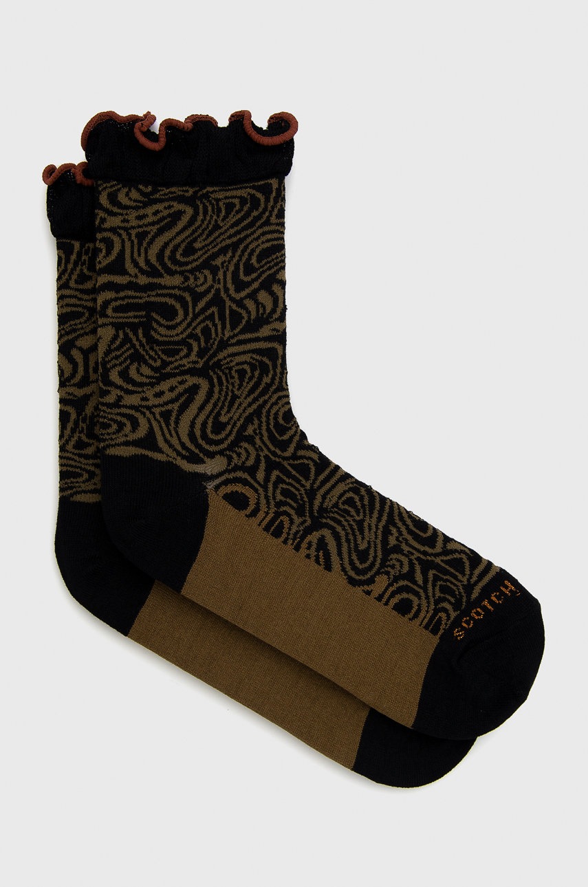 

Чорапи Scotch & Soda дамски в зелено, Зелен