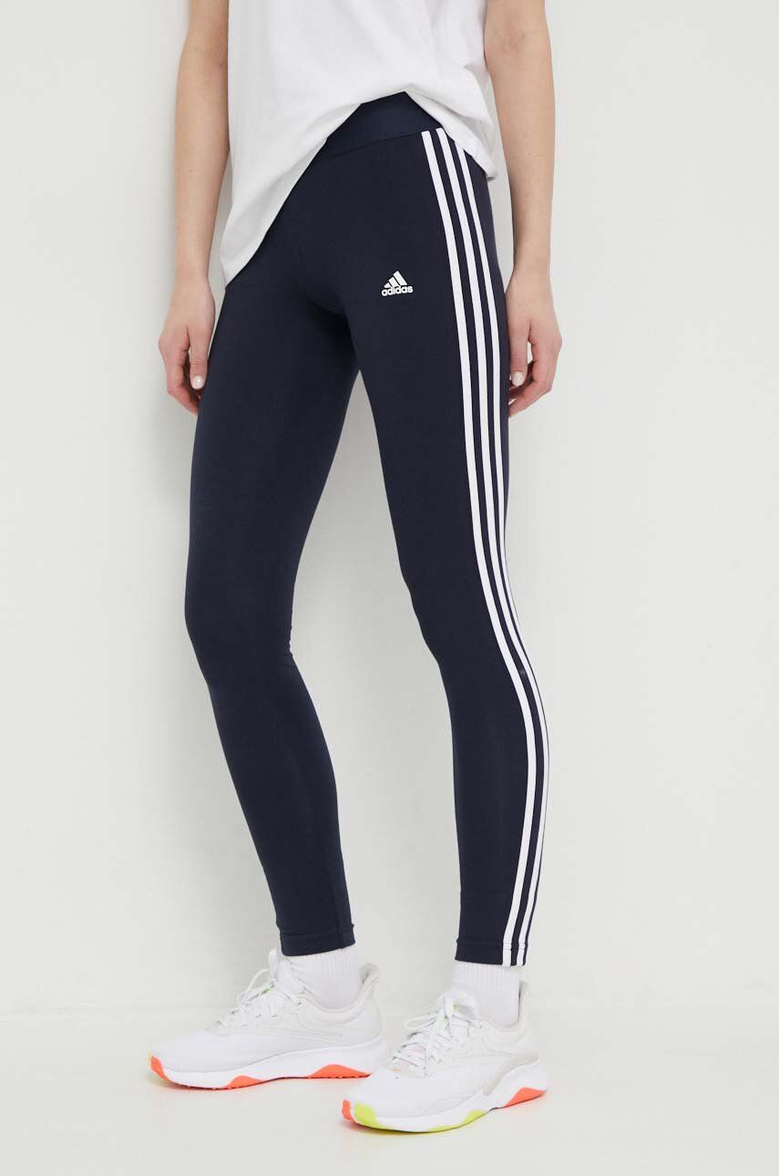 adidas colanți H07771 femei, culoarea bleumarin, material uni H07771