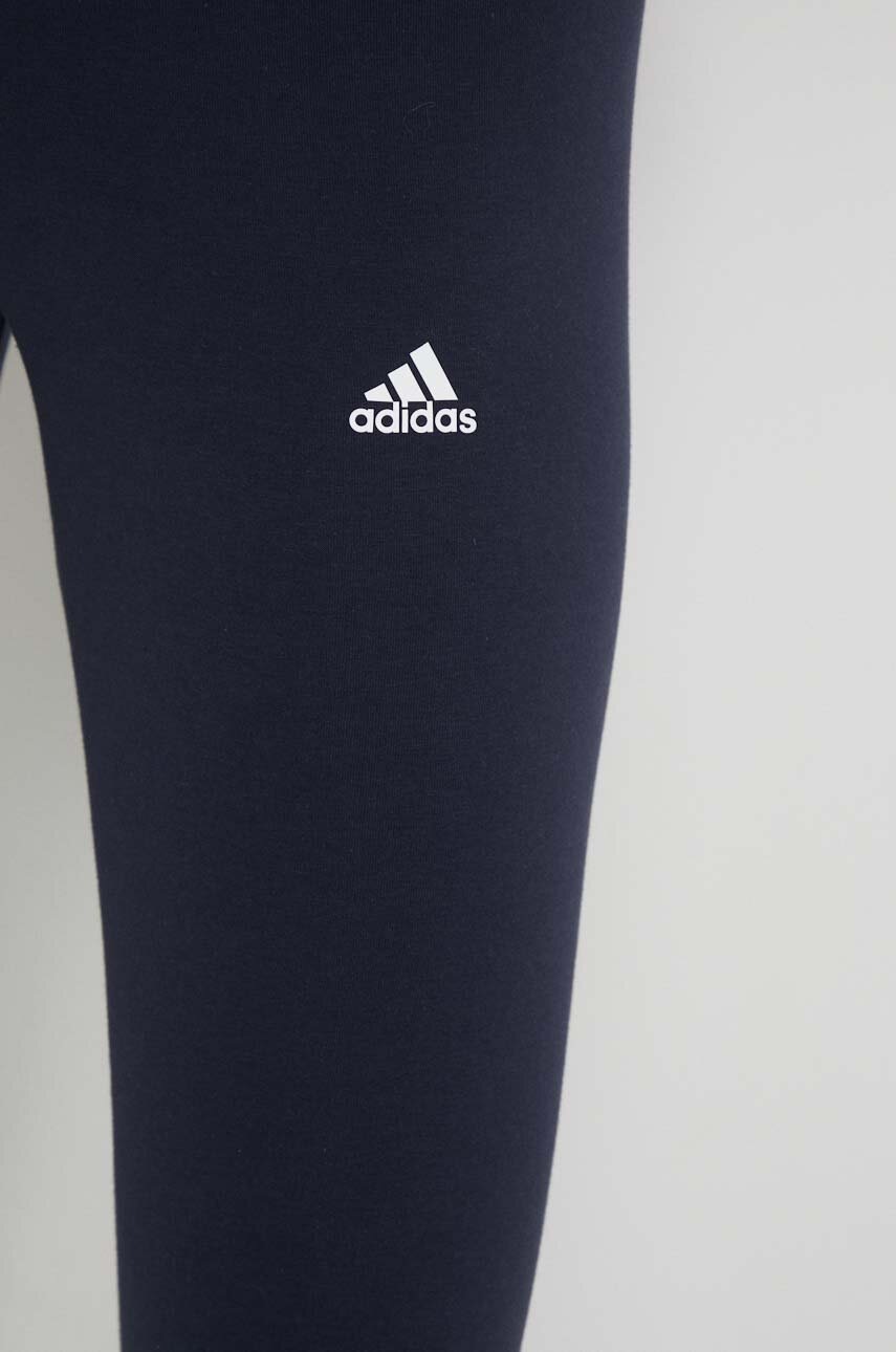 Легінси adidas жіночі колір синій з принтом 