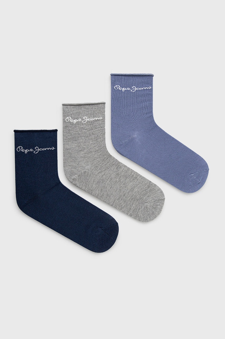 

Чорапи Pepe Jeans Adelle (3 чифта) дамски в тъмносиньо, Тъмносин