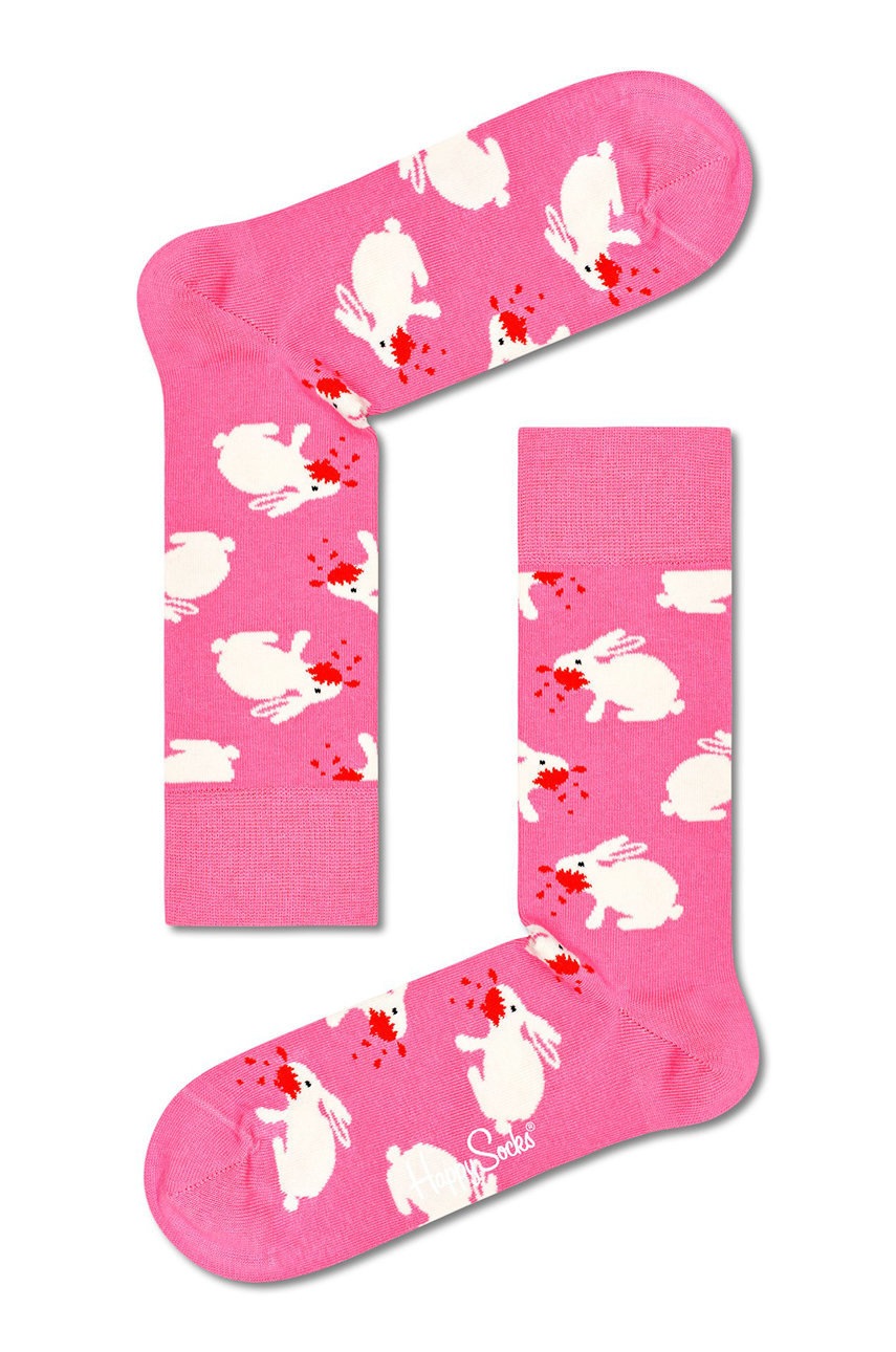 

Носки Happy Socks Killer Rabbit of Caerbannog x Monty Python женские цвет розовый