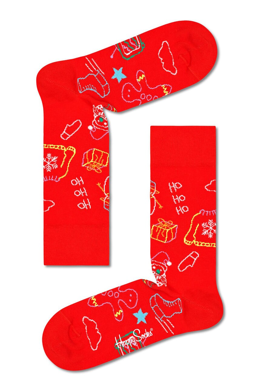 

Чорапи Happy Socks дамски в червено, Червен