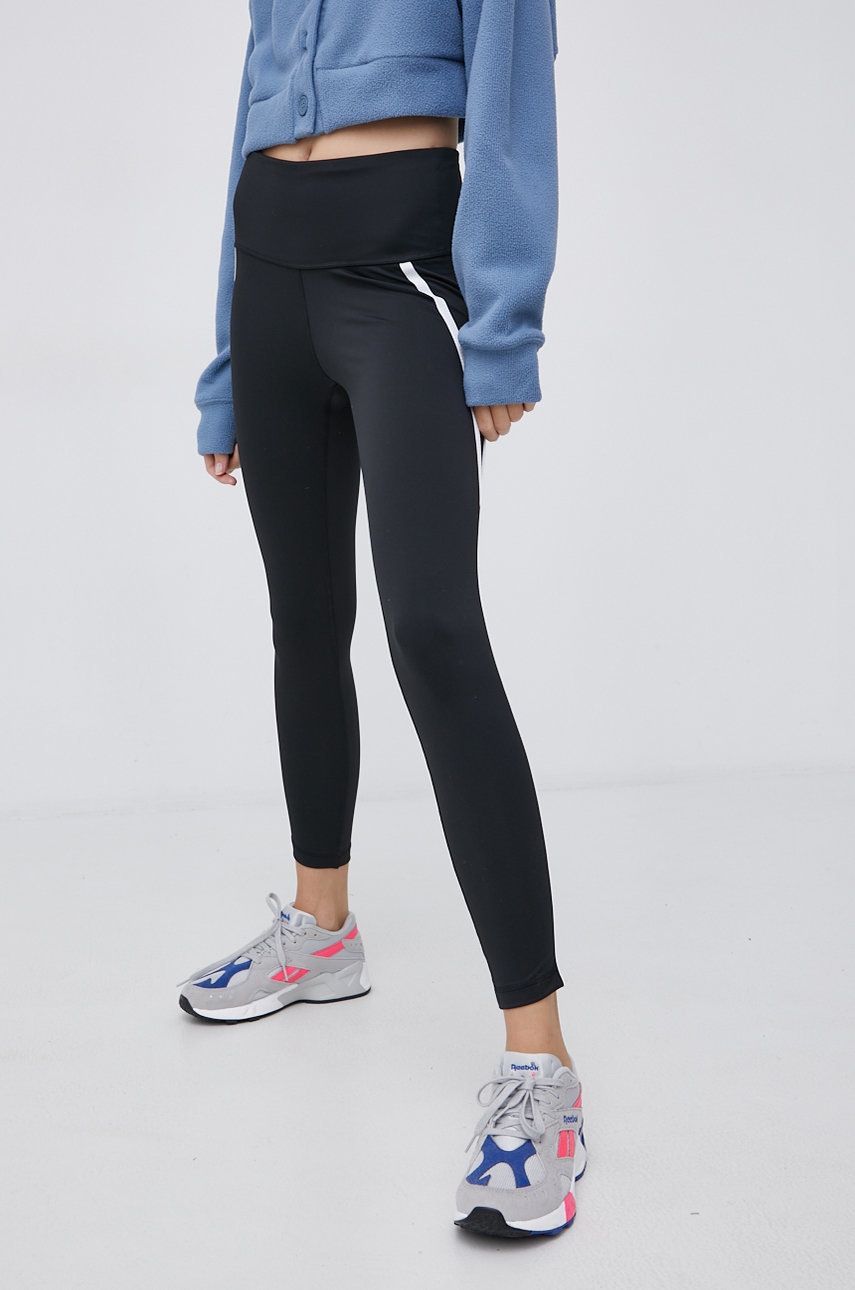 

Легінси Reebok GU5848 жіночі колір чорний гладкі