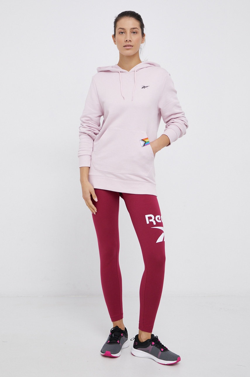 

Легінси Reebok GR9391 жіночі колір рожевий гладкі