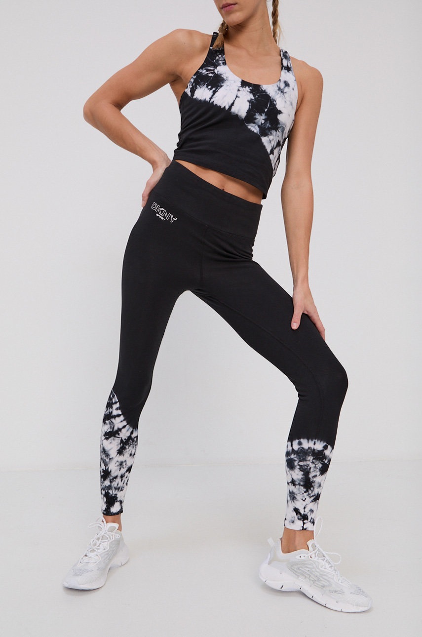 

Легінси Dkny жіночі колір чорний