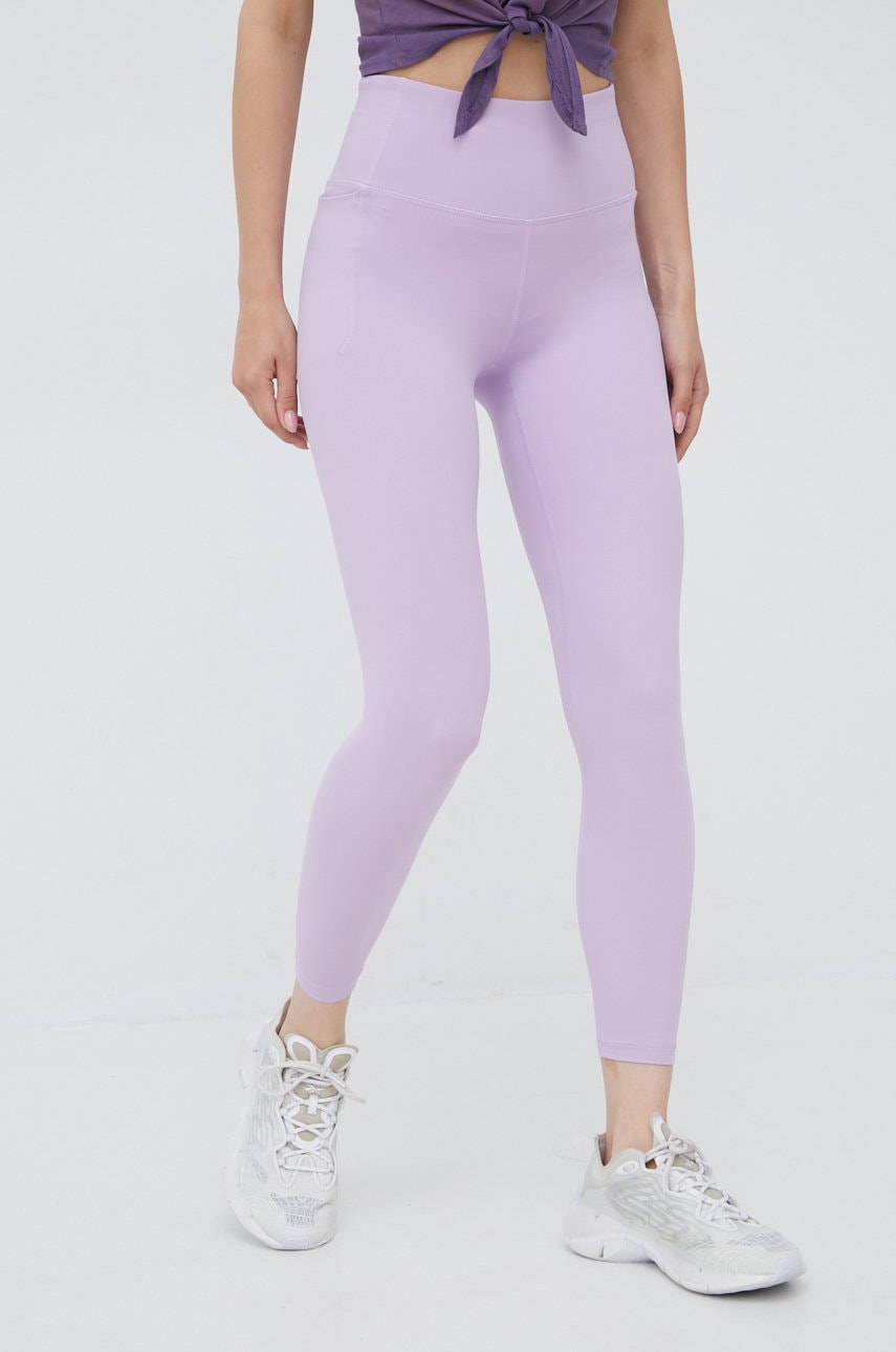 Under Armour leggins de antrenament Meridian 1369004 femei, culoarea violet, neted