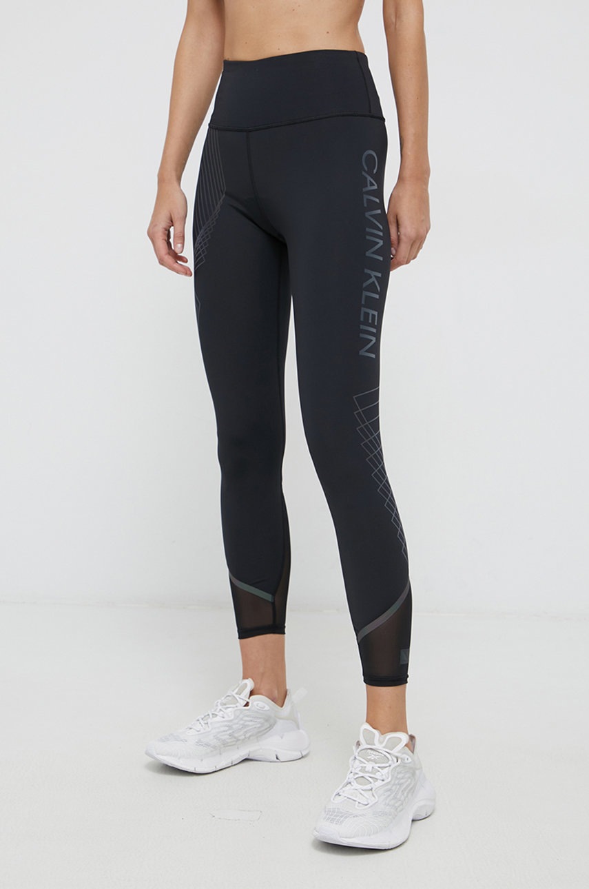 

Клин Calvin Klein Performance дамски в черно с принт, Черен