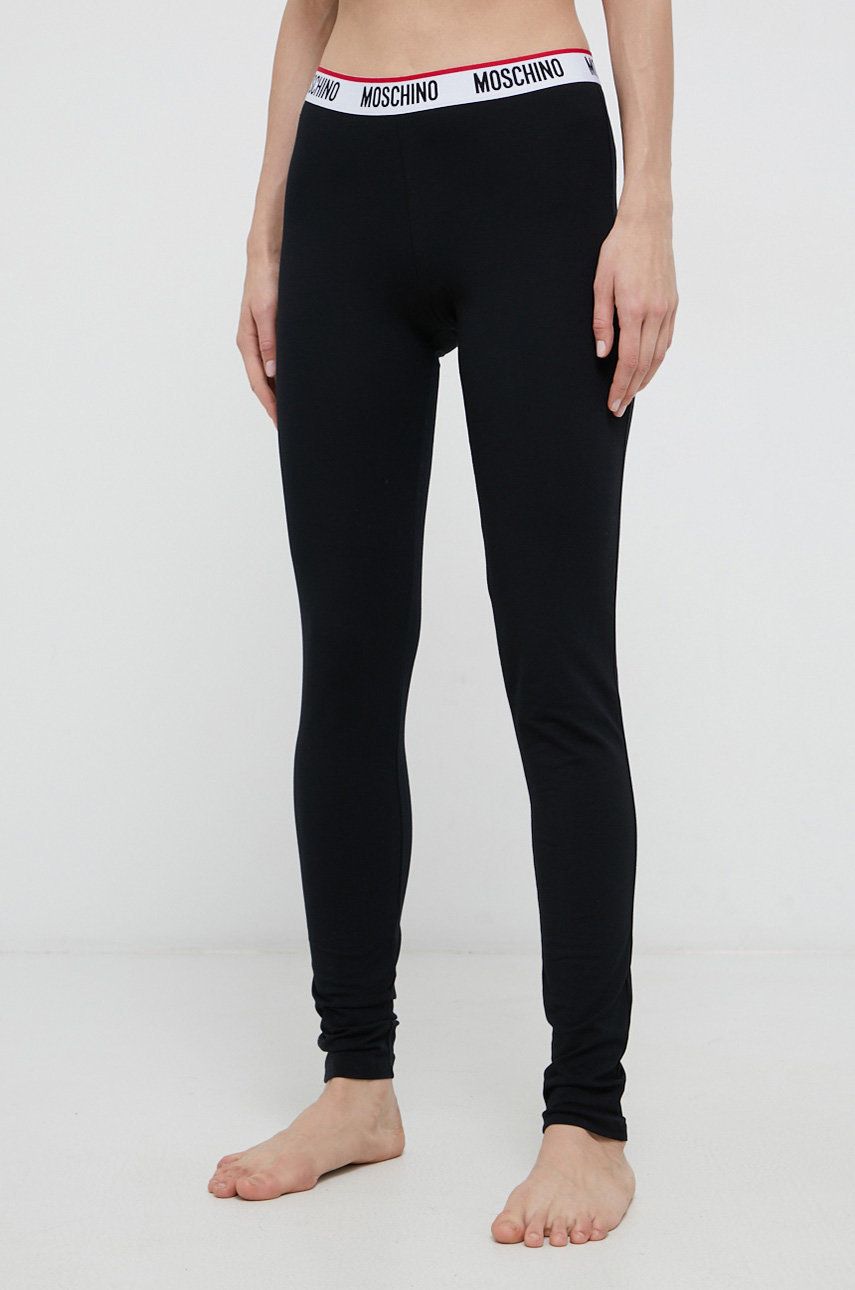Moschino Underwear Colanti femei, culoarea negru, material neted