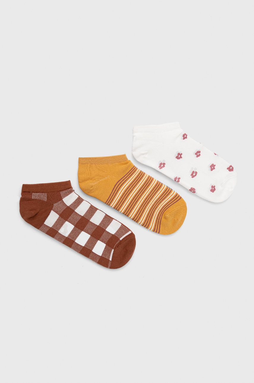 Ponožky GAP dámské, hnědá barva - hnědá -  Materiál č. 1: 42% Bavlna