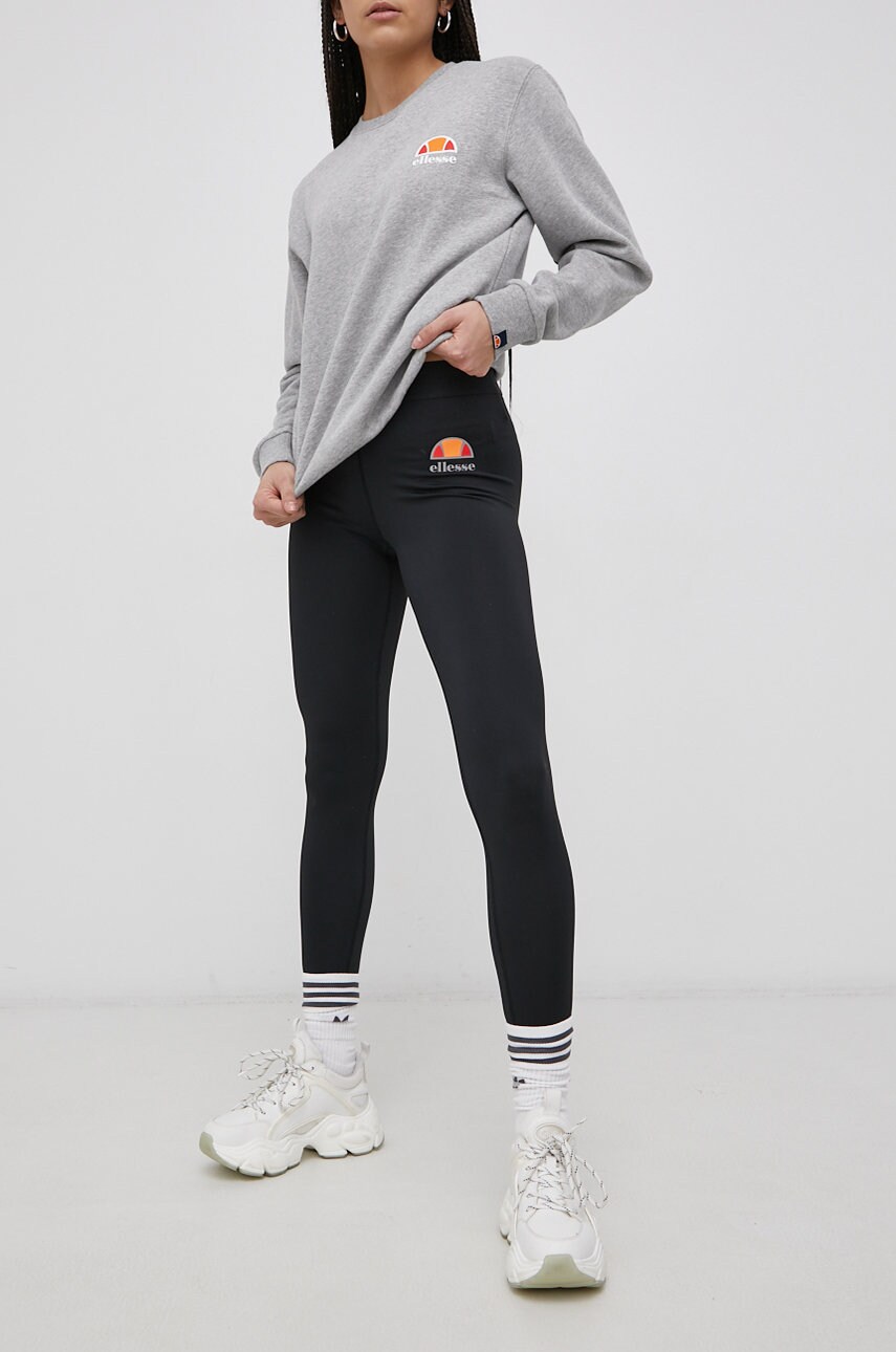 Ellesse Colanți femei, culoarea negru, cu imprimeu