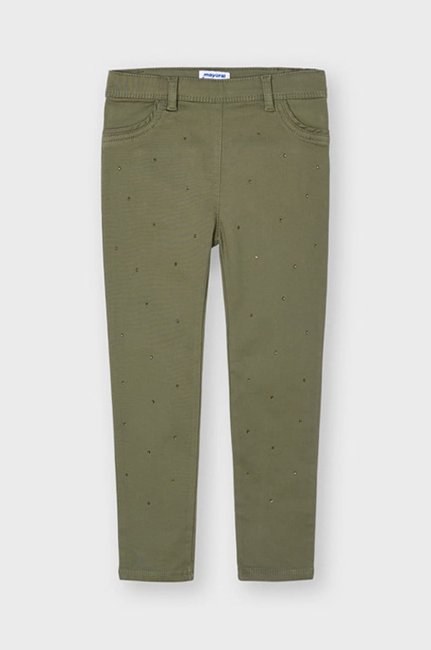 Mayoral leggins copii culoarea verde, cu imprimeu