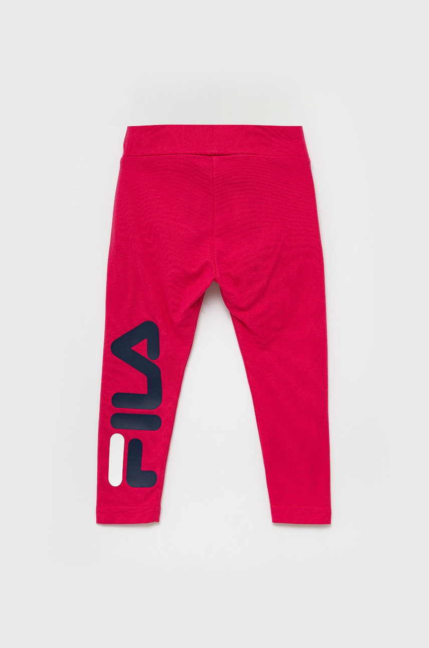 

Детские леггинсы Fila цвет фиолетовый гладкие
