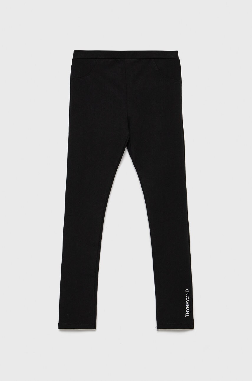 Birba&trybeyond leggins copii culoarea negru, material neted
