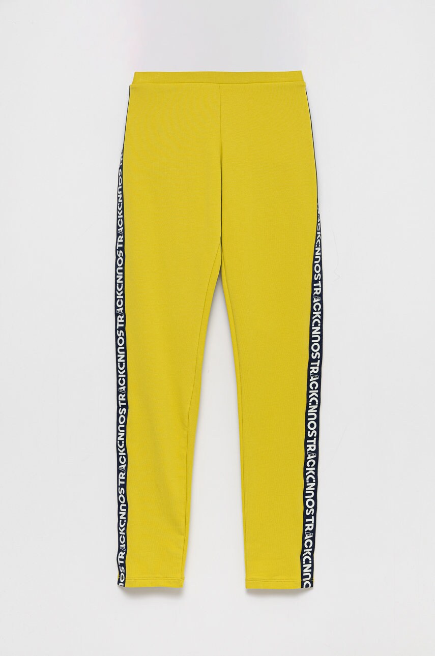 United Colors Of Benetton leggins copii culoarea verde, cu imprimeu