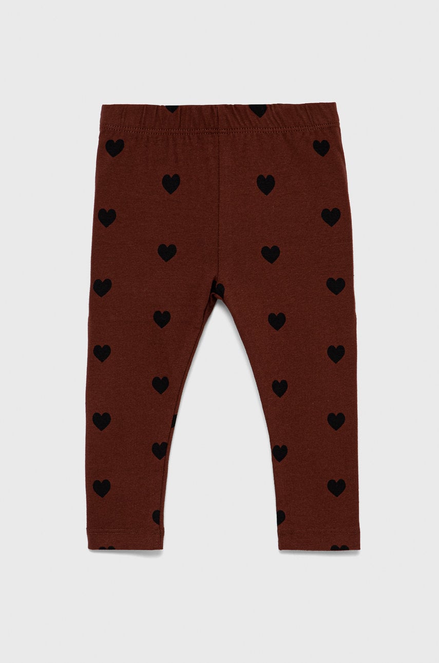 Gap leggins copii culoarea maro, modelator