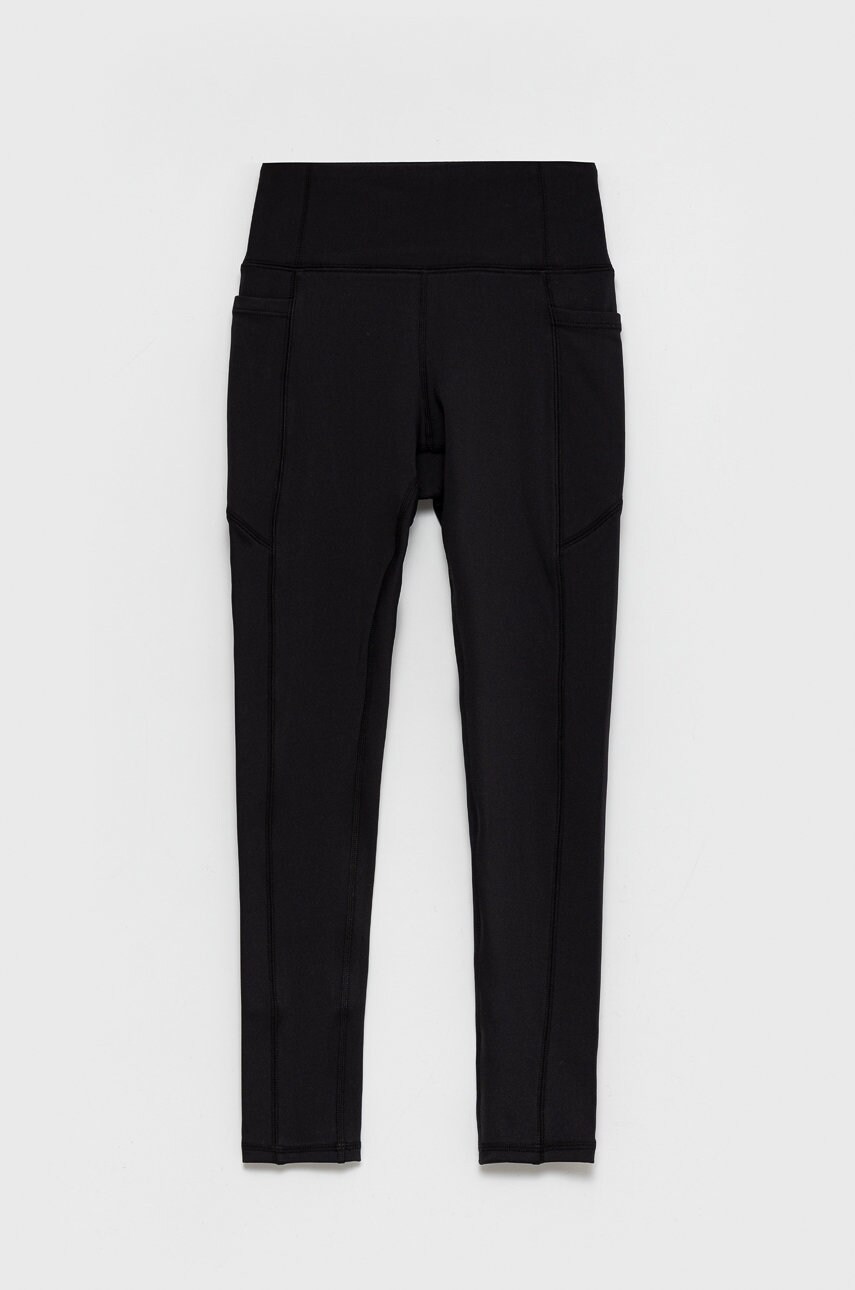 Gap leggins copii culoarea negru, material neted