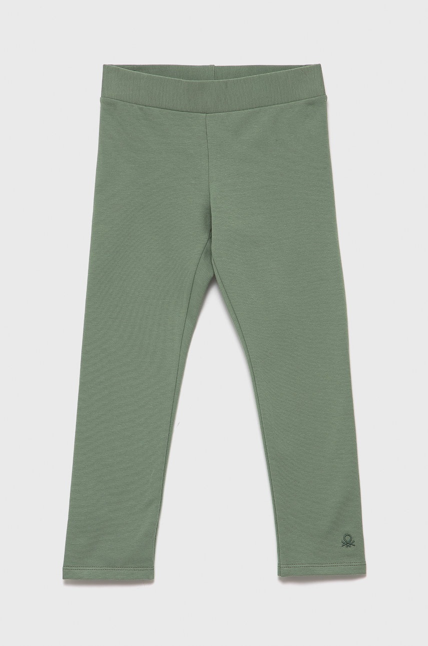 

Детски клин United Colors of Benetton в зелено с изчистен дизайн, Зелен