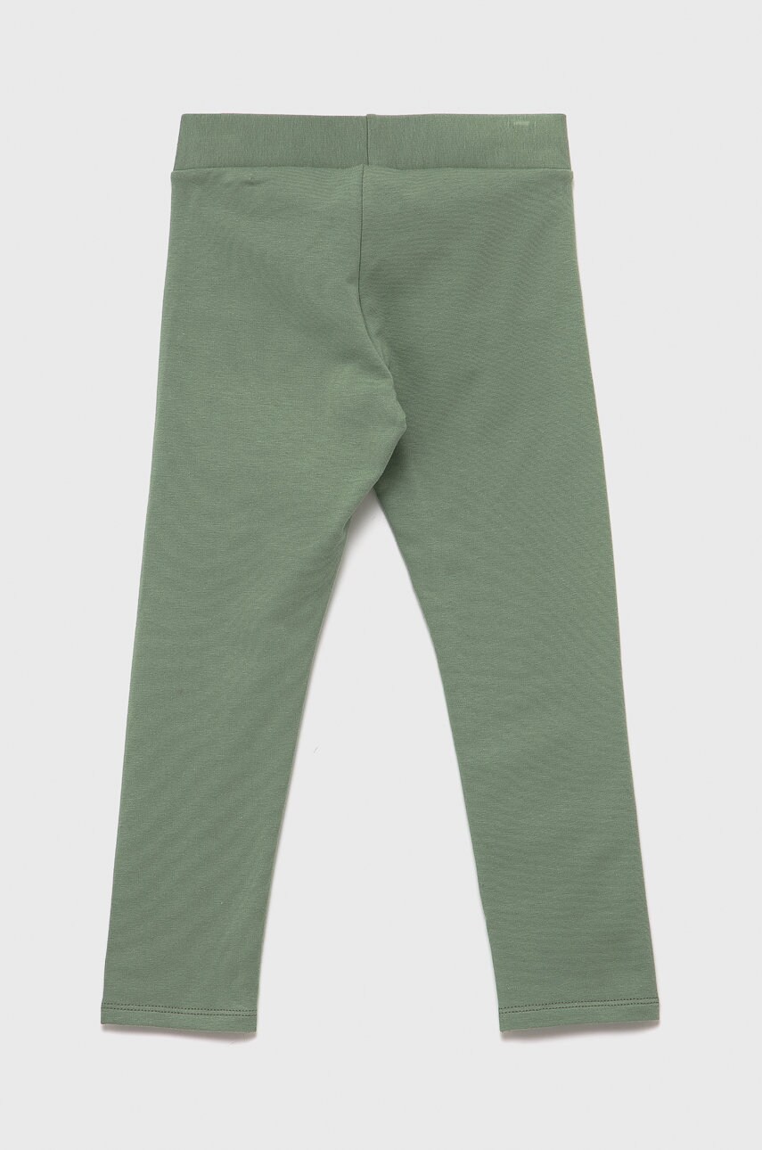

Дитячі легінси United Colors of Benetton колір зелений гладке