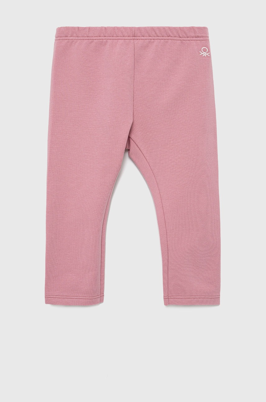 

Детски клин United Colors of Benetton в розово с изчистен дизайн, Розов