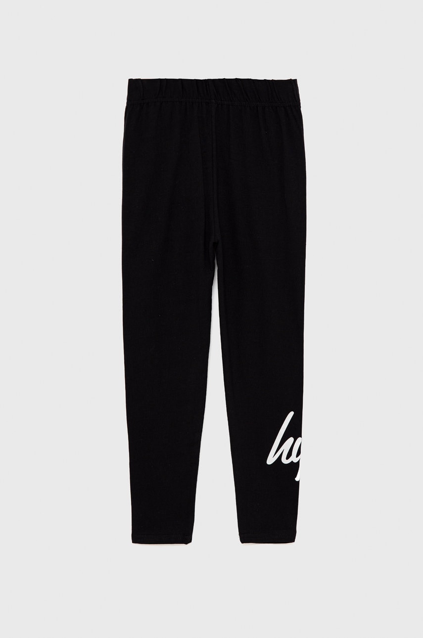 Hype leggins copii culoarea negru, neted