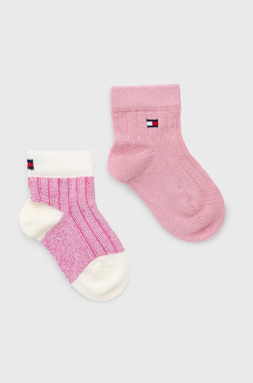 

Детски чорапи Tommy Hilfiger (2 чифта) в розово, Розов